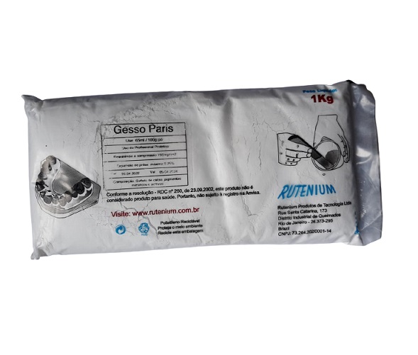 Gesso Paris Tipo 1 Branco 1Kg – Rutenium